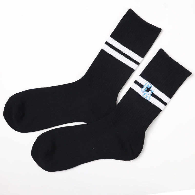 コンバース ソックス メンズ 靴下 足底パイル 黒 ブラック 25-27cm カジュアル シンプル 刺繍 CONVERSE ブランド 福助