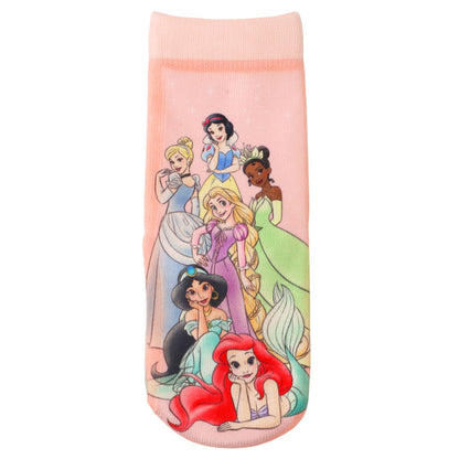 ディズニー プリンセス ソックス キッズ 靴下 子供 女の子 フロントクルー丈 13-19cm 子ども くつ下 Disney エルサ ラプンツェル アリエル ジャスミン 福助