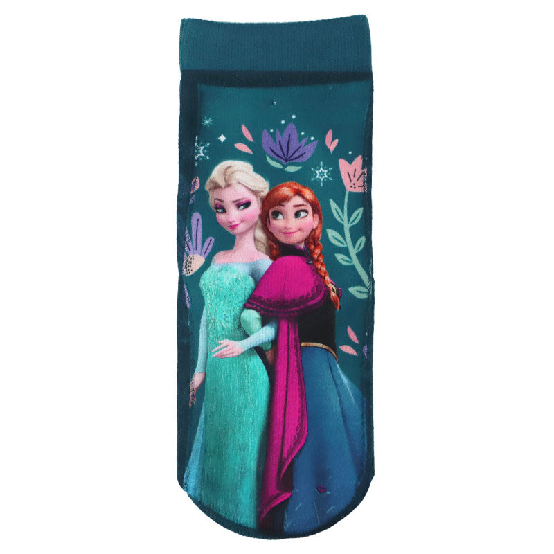 ディズニー プリンセス ソックス キッズ 靴下 子供 女の子 フロントクルー丈 13-19cm 子ども くつ下 Disney エルサ ラプンツェル アリエル ジャスミン 福助