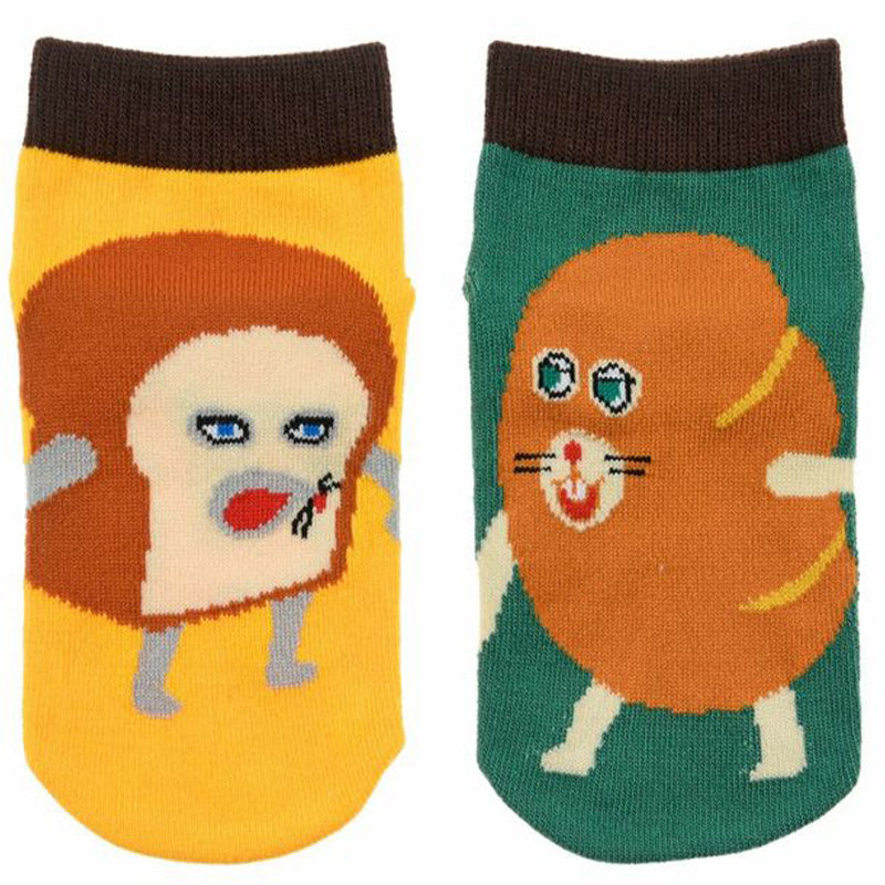 パンどろぼう 靴下 キッズ ソックス 子供 子ども キャラクター 柄 スニーカーソックス 13-19cm 男の子 女の子 にせパンどろぼう キャラクターソックス ベビー 福助