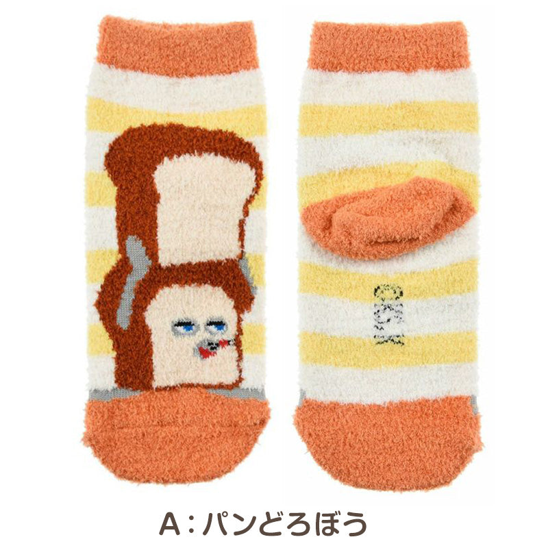 パンどろぼう 靴下 キッズ ソックス 子供 子ども キャラクター 柄 クルーソックス 13-19cm 男の子 女の子 キャラクターソックス ベビー 福助