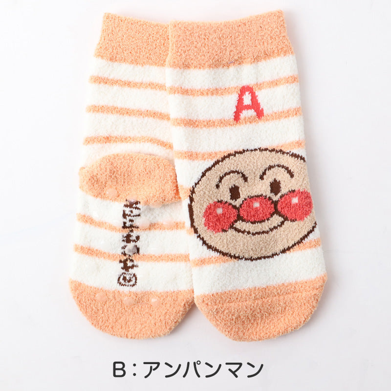 アンパンマン 靴下 キッズ ベビーソックス クルー丈 男の子 女の子 滑り止め 9-14cm 子供 かわいい ソックス キャラクター靴下 ベビー キャラクター すべり止め