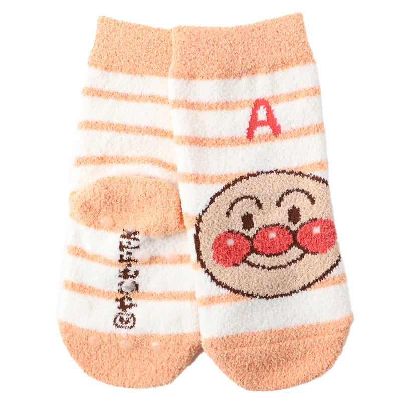 アンパンマン 靴下 キッズ ベビーソックス クルー丈 男の子 女の子 滑り止め 9-14cm 子供 かわいい ソックス キャラクター靴下 ベビー キャラクター すべり止め