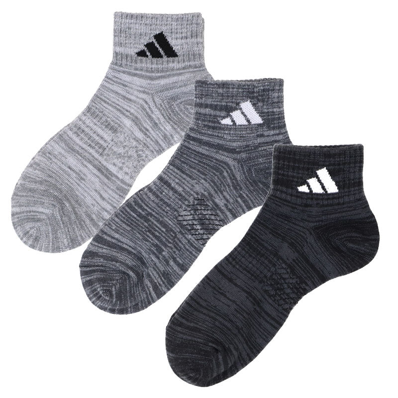 アディダス adidas 靴下 キッズ ジュニア ソックス 3足組 つま先 かかと 21-23 23-25cm 補強加工 丈夫 ポリエステル 子供靴下 男の子 女の子 子供 子ども 小学生 中学生 通学 運動 スポーツ 部活 体育 学校 普段履き 洗い替え まとめ買い 新学期