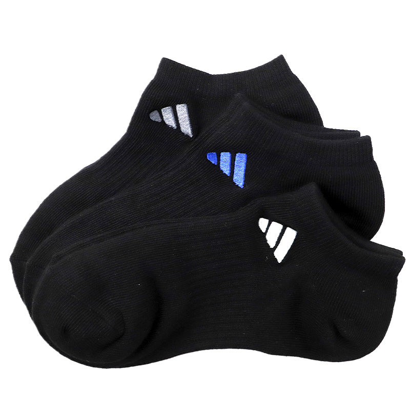 アディダス キッズ ソックス スニーカー丈 3足組 adidas ジュニア 靴下 キッズソックス スニーカーソックス スポーツソックス 子供靴下 通学ソックス 21-23cm～23-25cm 男の子 女の子 ブランドソックス 刺繍ロゴ 丈夫 破れにくい つま先補強