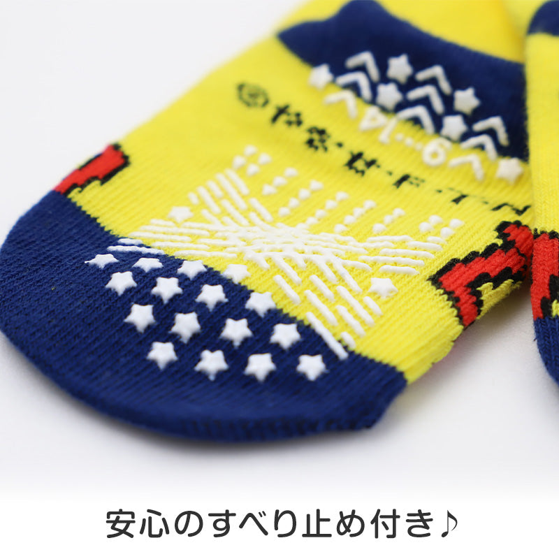 アンパンマン 靴下 キッズ ベビーソックス クルー丈 男の子 女の子 滑り止め 9-14cm 子供 かわいい ソックス キャラクター靴下 ベビー キャラクター すべり止め