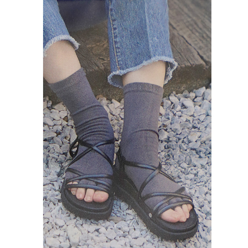 5本指 靴下 レディース 福助 美涼活 つま先なし 冷感 ソックス 汗ジミ対策 消臭 クルー丈 サンダル用 夏用 23-25cm 5本指ソックス 靴下 涼しい 足汗 対策 グッズ