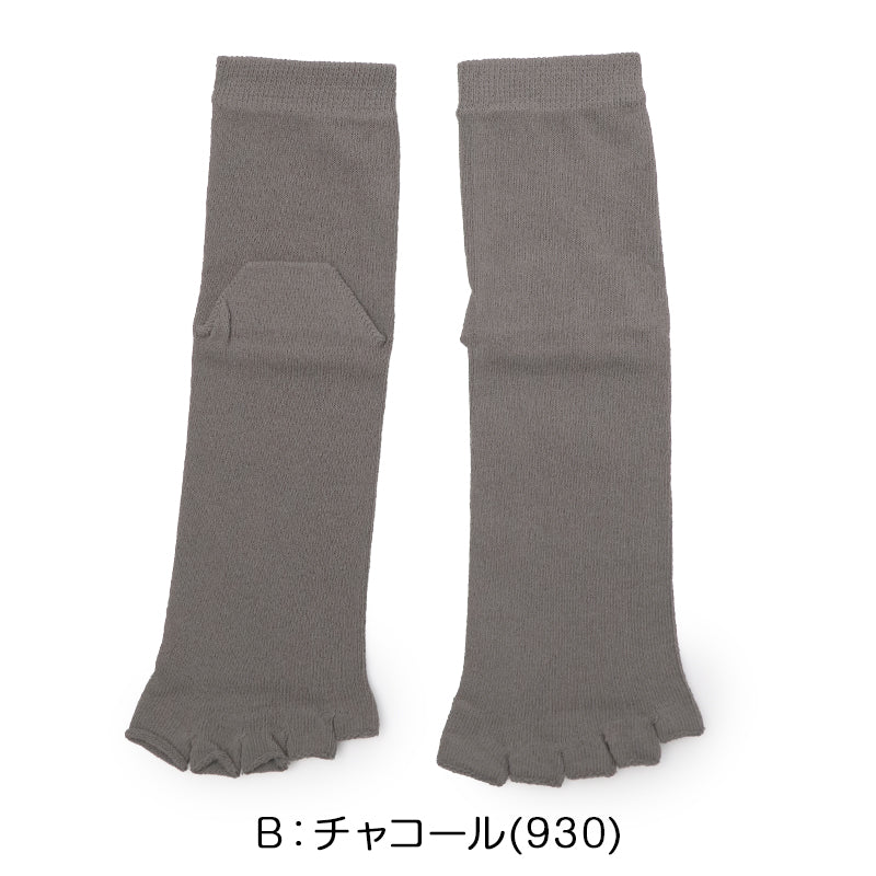 5本指 靴下 レディース 福助 美涼活 つま先なし 冷感 ソックス 汗ジミ対策 消臭 クルー丈 サンダル用 夏用 23-25cm 5本指ソックス 靴下 涼しい 足汗 対策 グッズ