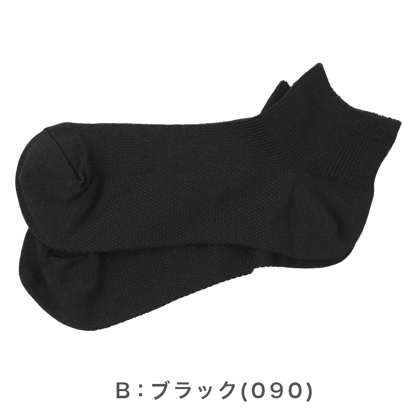 靴下 レディース 夏 ショート丈 ソックス 吸水速乾 さらさら 蒸れない 消臭 足底 鹿子編み 通気性 快適 薄手 カジュアル デイリー シンプル 福助 23-25cm さらプラス 通勤 通学 夏用 涼しい 婦人 女性用
