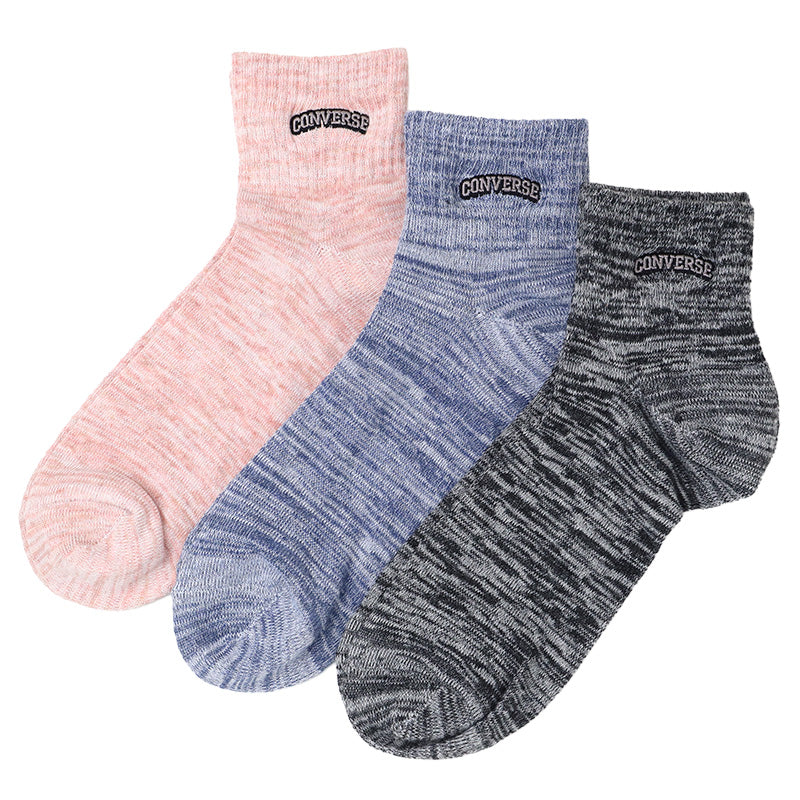 CONVERSE コンバース 靴下 メンズ ショートソックス 3足組 綿混 つま先かかと補強 25-27cm 甲メッシュ ショート丈 スニーカーソックス 紳士 男性 中学生 高校生 大人 学生 社会人 スポーツ 通勤 通学 部活 普段使い 洗い替え まとめ買い くつ下