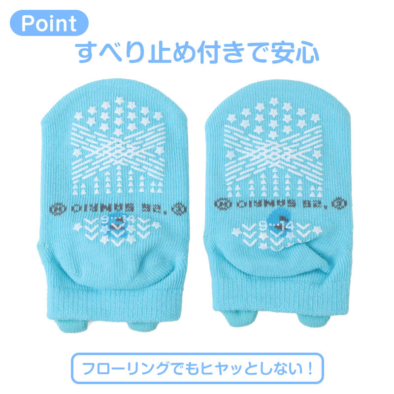 綿 ベビー靴下 すべり止め付き スニーカー丈 サンリオ パペットソックス 9cm ～ 14cm キャラクターソックス ハローキティ マイメロディ クロミちゃん ハンギョドン 赤ちゃん靴下 子供靴下 キッズソックス 男女兼用 ベビーソックス 出産祝い ギフト