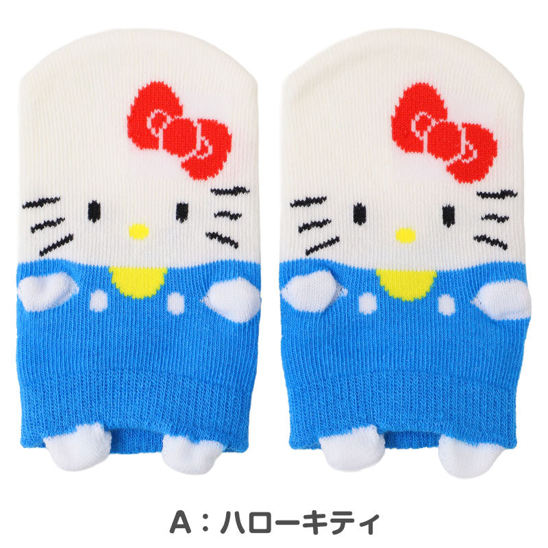 綿 ベビー靴下 すべり止め付き スニーカー丈 サンリオ パペットソックス 9cm ～ 14cm キャラクターソックス ハローキティ マイメロディ クロミちゃん ハンギョドン 赤ちゃん靴下 子供靴下 キッズソックス 男女兼用 ベビーソックス 出産祝い ギフト