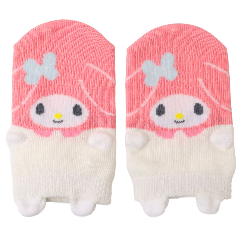 綿 ベビー靴下 すべり止め付き スニーカー丈 サンリオ パペットソックス 9cm ～ 14cm キャラクターソックス ハローキティ マイメロディ クロミちゃん ハンギョドン 赤ちゃん靴下 子供靴下 キッズソックス 男女兼用 ベビーソックス 出産祝い ギフト