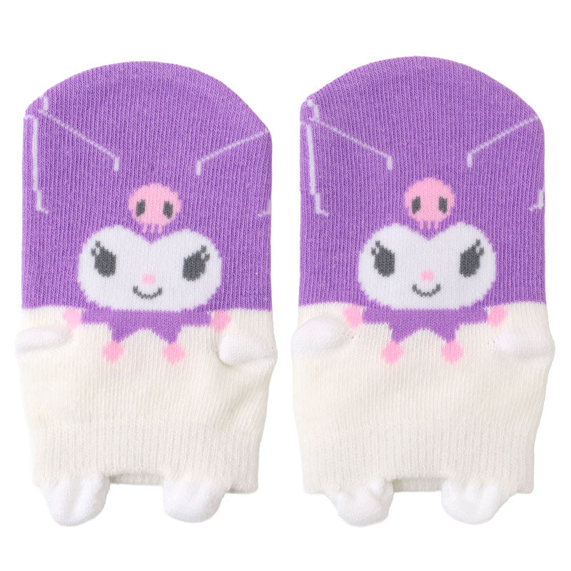 綿 ベビー靴下 すべり止め付き スニーカー丈 サンリオ パペットソックス 9cm ～ 14cm キャラクターソックス ハローキティ マイメロディ クロミちゃん ハンギョドン 赤ちゃん靴下 子供靴下 キッズソックス 男女兼用 ベビーソックス 出産祝い ギフト