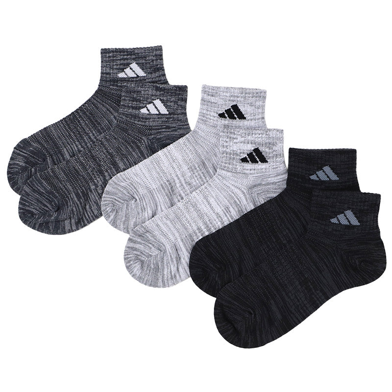 adidas アディダス メンズ ソックス 3足組 ショート丈 破れにくい 耐久性10倍 24 25 26 27 28 cm 靴下 スポーツソックス 甲メッシュ 土踏まずサポート つま先かかと補強 丈夫 高耐久 紳士 男性 スニーカーソックス 通学 部活 運動 カジュアル