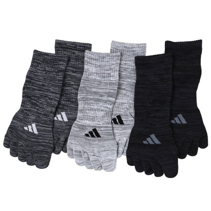 adidas アディダス メンズ 5本指ソックス 3足組 ショート丈 破れにくい 耐久性10倍 24 25 26 27 28 cm 靴下 五本指ソックス 5本指靴下 スポーツソックス 土踏まずサポート つま先かかと補強 丈夫 高耐久 紳士 スニーカーソックス 通学 部活 運動