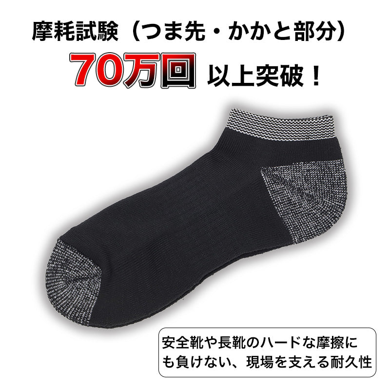 メンズ ソックス 靴下 高耐久 高強度 3足組 スニーカー丈 底パイル 作業用 25-27cm ワークソックス ワーキングソックス 丈夫 摩耗に強い つま先 かかと パイルソックス 綿混 男性 紳士 仕事 仕事用 作業靴 靴下 普段使い デイリー まとめ買い