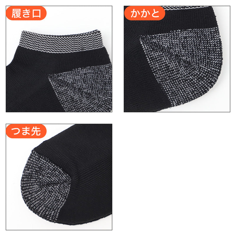 メンズ ソックス 靴下 高耐久 高強度 3足組 スニーカー丈 底パイル 作業用 25-27cm ワークソックス ワーキングソックス 丈夫 摩耗に強い つま先 かかと パイルソックス 綿混 男性 紳士 仕事 仕事用 作業靴 靴下 普段使い デイリー まとめ買い