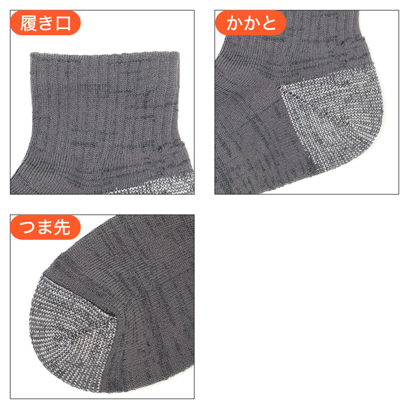 メンズ 靴下 高耐久 つま先 かかと 摩耗試験70万回突破 高強度 25-27cm ワーキングソックス 3足組 底パイル ショート丈 丈夫 耐摩耗 作業用 仕事用 ワークソックス 作業靴下 メンズソックス 紳士靴下 男性用 福助 まとめ買い 靴下セット 普段使い
