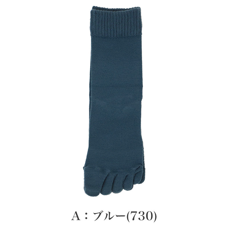 5本指ソックス レディース 靴下 履き口ゆったり クルー丈 指底パイル編み 23-25cm らくらく着脱 スポッと履ける 無地 5本指靴下 五本指靴下 レディースソックス ゆったりソックス 履きやすい 脱ぎ履きしやすい 普段使い デイリー 婦人 女性 福助