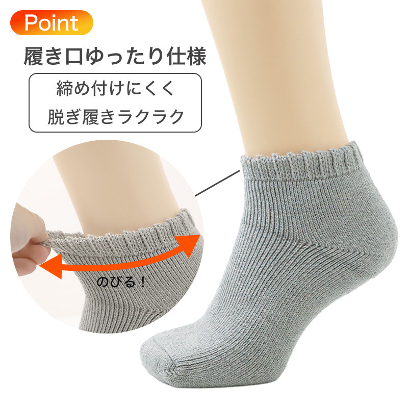 メンズ 靴下 あったか ソックス スニーカー丈 発熱糸 温熱ファイバー パイル構造 25-27cm 保温 総パイル もこもこ タオルタッチ 履き口ゆったり 冬 冬用 防寒 冷え対策 暖かい 紳士 男性 福助 湯たんぽ心地 美温活 厚手 防寒靴下 ルームソックス