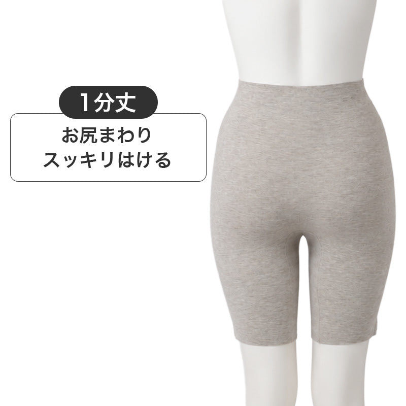 レディース 5分丈 インナー 吸湿発熱 肌側起毛 シームレス あったか M L LL ボトムインナー 直ばき 重ねばき 2WAY クロッチ綿混 シルク カシミヤ 温活 冬用 婦人肌着 アンダーウェア インナーパンツ 五分丈 防寒インナー 下着 女性用 秋冬 長め