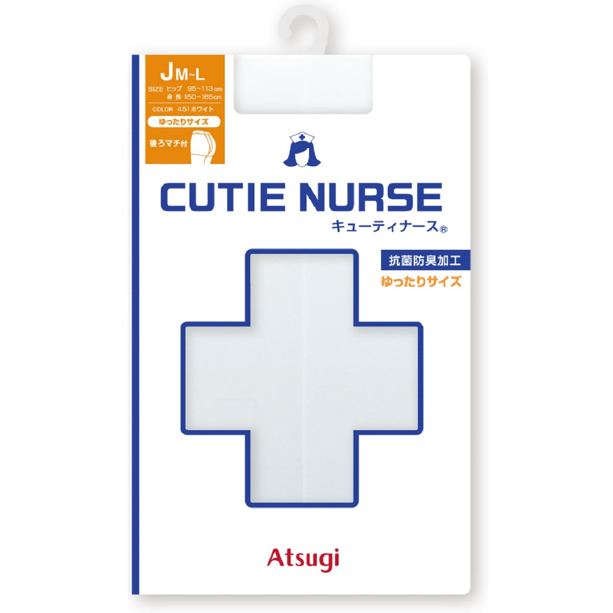 アツギ ストッキング 白 ナース 看護師 白ストッキング ゆったり キューティナース JM-L ATSUGI レディース 婦人 女性 パンティストッキング 結婚式 医療従事者 パンスト (在庫限り)