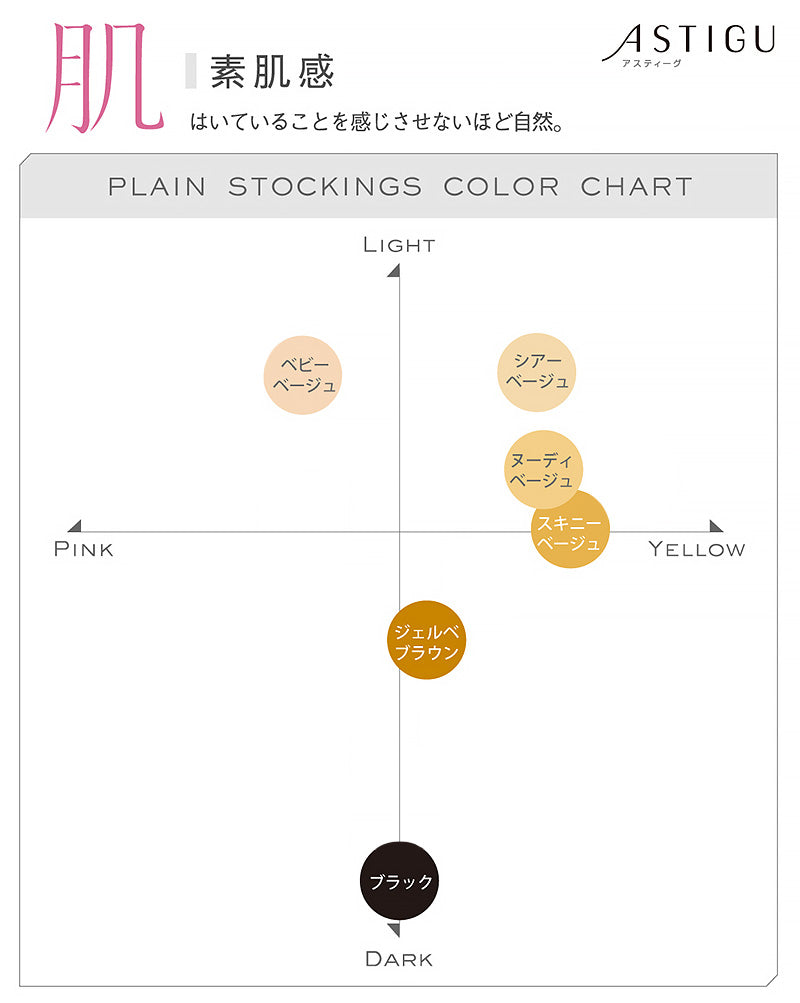 アツギ アスティーグ 肌 ストッキング M-L・L-LL (ASTIGU パンティストッキング パンティーストッキング パンスト レディース 黒 ベージュ 伝線しにくい 透明感 素肌感) (在庫限り)