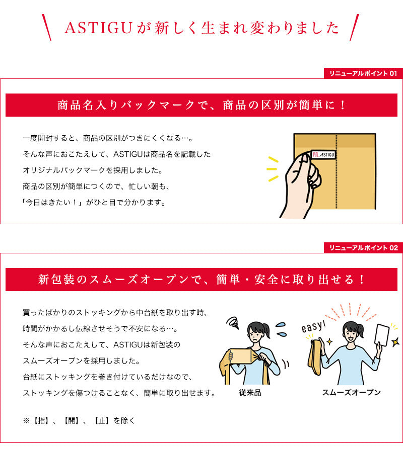 アスティーグ 開 ストッキング オープントウ 足先なし アツギ M-L・L-LL ASTIGU 指なし パンティストッキング パンスト パンティーストッキング 夏用 サマー レディース