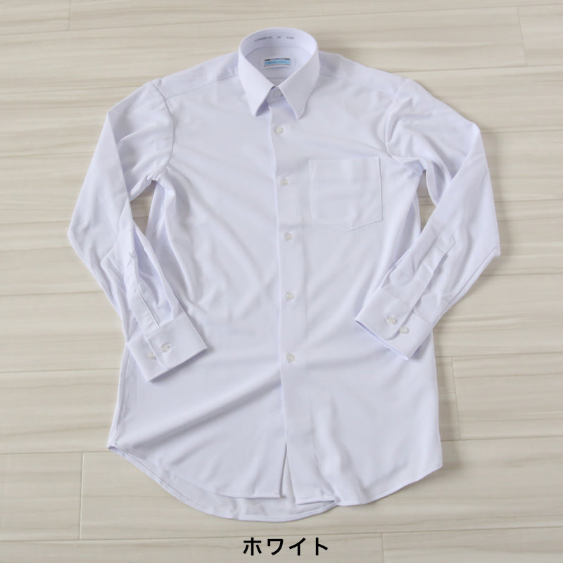 トンボ スクールシャツ 男子 長袖 ストレッチ ニット 学生服 シャツ SS～BEL (制服 中学生 高校生 学校 ノーアイロン 透けにくい 男の子) (送料無料)