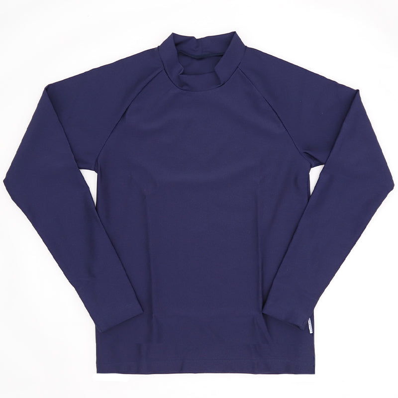 ラッシュガード 紫外線対策 スクール水着 男女兼用 男の子 女の子 ジェンダーレス メンズ レディース プール学習 スイミング 子ども ジュニア スイムウェア 水泳 学校 授業 海水浴 小学生 中学生 高校生 UPF50+ ＵＶカット ネイビー 120 130 140 150 S M L LL