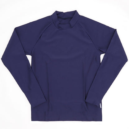 ラッシュガード 紫外線対策 スクール水着 男女兼用 男の子 女の子 ジェンダーレス メンズ レディース プール学習 スイミング 子ども ジュニア スイムウェア 水泳 学校 授業 海水浴 小学生 中学生 高校生 UPF50+ ＵＶカット ネイビー 120 130 140 150 S M L LL