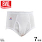 BVD メンズ ブリーフ はき込み深め 綿100% 7枚セット LL (コットン 前開き 下着 肌着 インナー 男性 紳士 パンツ ボトムス 白 ホワイト 大きいサイズ)