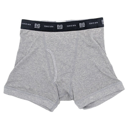 BVD メンズ ボクサーブリーフ 綿100% M～LL コットン 前開き 下着 肌着 インナー 男性 紳士 ボクサーパンツ グレー ブラック