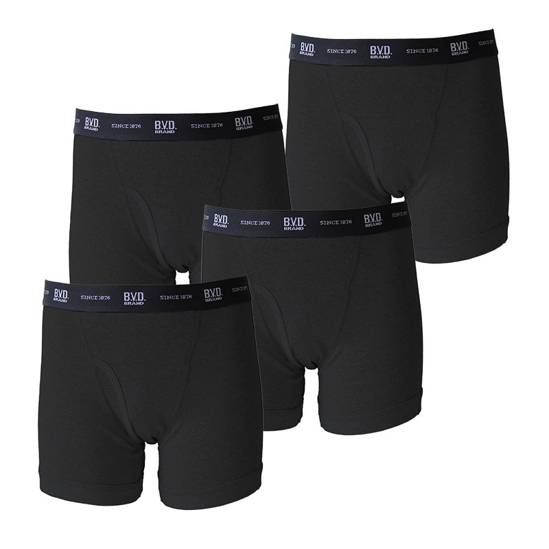 BVD メンズ ボクサーブリーフ 4枚セット 綿100 M L LL 前開き 下着 インナー パンツ ショーツ セット コットン 柔らかい 肌触り シンプル デイリー スタンダード ビジネス用 おしゃれ 4枚組 ギフト プレゼント 父の日