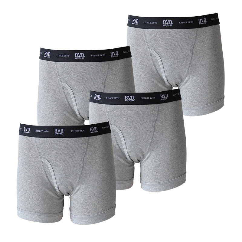 BVD メンズ ボクサーブリーフ 4枚セット 綿100 M L LL 前開き 下着 インナー パンツ ショーツ セット コットン 柔らかい 肌触り シンプル デイリー スタンダード ビジネス用 おしゃれ 4枚組 ギフト プレゼント 父の日