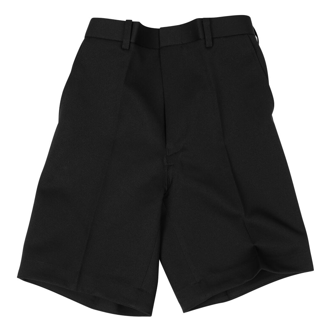 学生服 半ズボン 夏用 男子 5分丈 黒 ノータック 110cmA～170cmB 制服 小学生 小学校 夏ズボン 男の子 洗える (取寄せ)