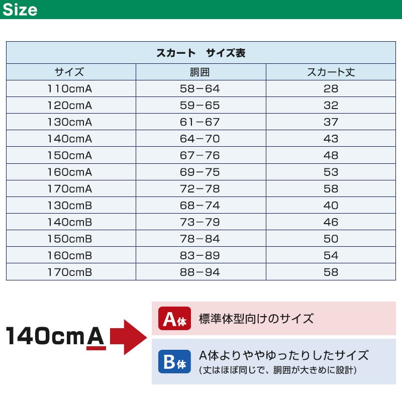 小学生 制服 スカート 夏用 20本車ヒダ 110cmA～170cmB 女子 学生服 標準 B体 セーラー服 スクール 大きいサイズ 小さいサイズ ゆったり 洗える ぽっちゃり ふくよか 110 120 130 140 150 160 170 (取寄せ)