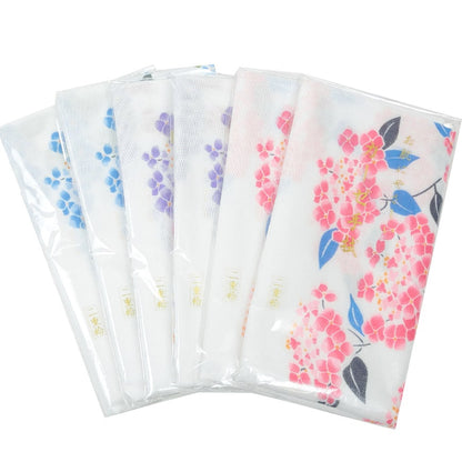 日本製 綿100% 二重袷ガーゼ手ぬぐい 6枚組 (約35×88cm) (国産 国内生産 てぬぐい 豆絞り 豆しぼり まめしぼり 布巾 ふきん 台拭き おしぼり お手拭き ハンカチ ウォッシュタオル ハンドタオル 洗顔 粗品 コットン100% かわいい) (取寄せ)