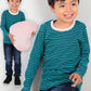 子供 長袖Tシャツ ボーダー キッズ 男の子 女の子 100cm～130cm 子供服 長袖 tシャツ ボーダー柄 綿100% コットン ロングTシャツ ロンT (送料無料) (在庫限り)