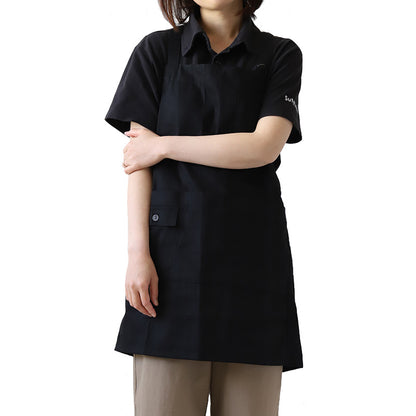 レディース エプロン ショート丈 おしゃれ 保育士 コットン ワンピース 大人 無地 M (ポケット たくさん 婦人 女性用 チノミニエプロン カフェエプロン ガーデニング ユニフォーム)
