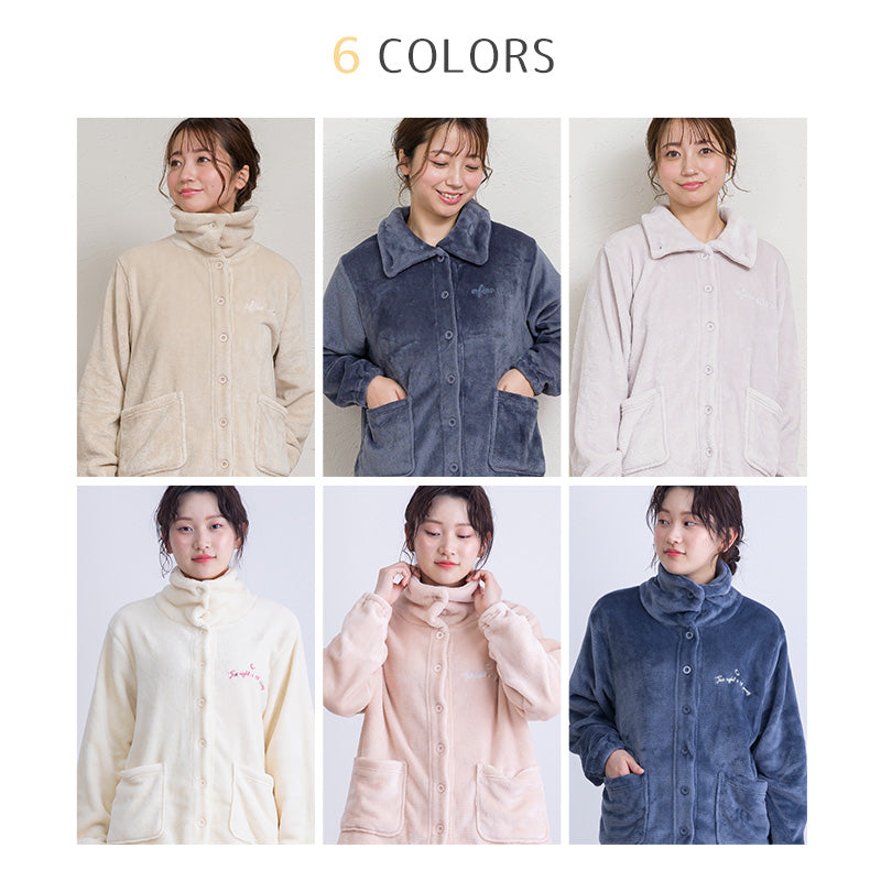 ルームウェア レディース 冬 可愛い パジャマ 長袖 寝巻き 寝間着 もこもこ 暖かい 前開き M-L 防寒 部屋着 上下セット 婦人 女性 暖かい あたたかい あったかい フランネル