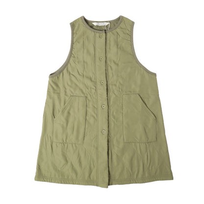 エプロン 暖かい 裏フリース 撥水 おしゃれ 前開き レディース 羽織り アウター M-L 冬 実用的 シンプル 無地 可愛い ノースリーブ 防寒 家事 キッチン ガーデニング 水回り キルティング キルト h型 ロングベスト