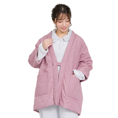 はんてん 半纏 レディース 羽織 羽織り キルティング 撥水 裏起毛 冬 大人 暖かい 防寒 裏シャギー M-L 婦人 冬用 ルームウェア あたたかい あったかい 上着 部屋着 (在庫限り)