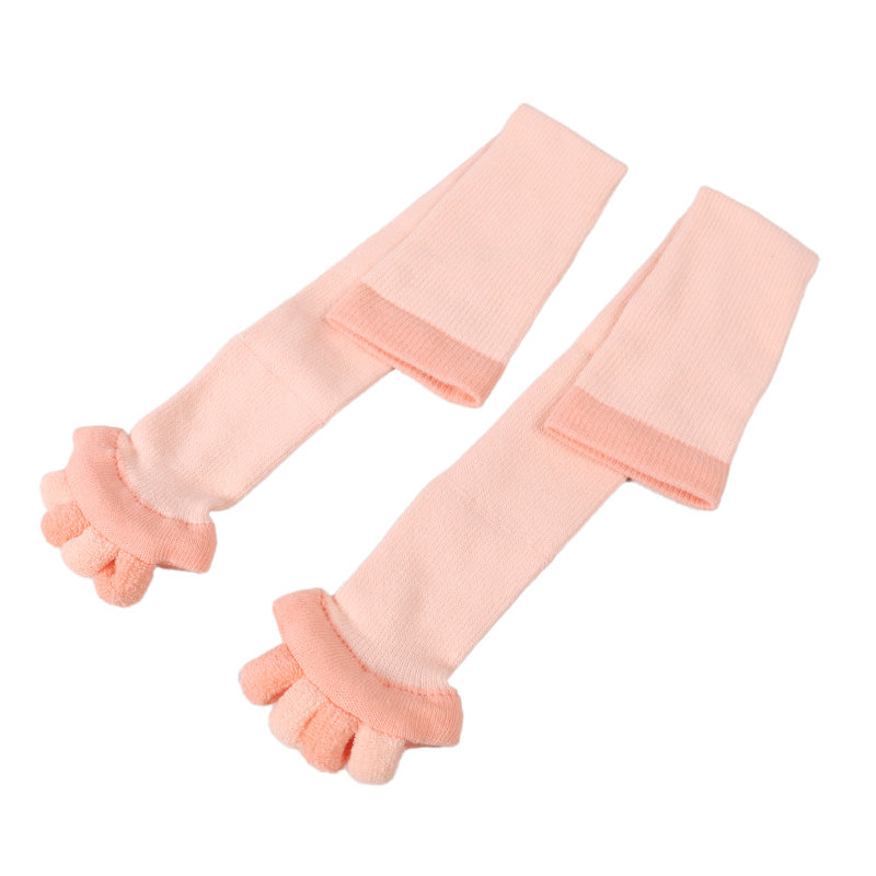 靴下 レディース 五本指ソックス 着圧ソックス ハイソックス むくみ リラックスソックス ルームソックス 23-25cm 着圧ハイソックス ソックス 着圧 疲労感 外反母趾 足指を広げる つま先なしソックス オープントウ オープントゥ