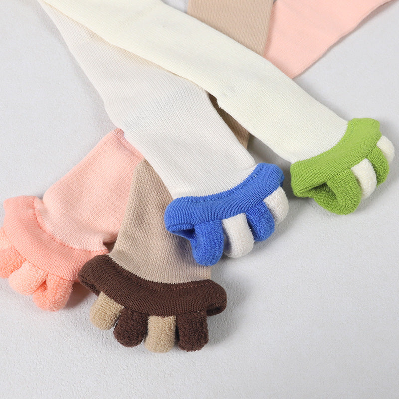 靴下 レディース 五本指ソックス 着圧ソックス ハイソックス むくみ リラックスソックス ルームソックス 23-25cm 着圧ハイソックス ソックス 着圧 疲労感 外反母趾 足指を広げる つま先なしソックス オープントウ オープントゥ