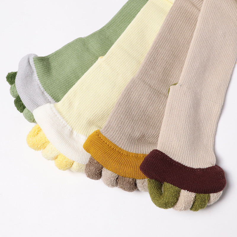 靴下 レディース 五本指ソックス 着圧ソックス ハイソックス むくみ リラックスソックス ルームソックス 23-25cm 着圧ハイソックス ソックス 着圧 疲労感 外反母趾 足指を広げる つま先なしソックス オープントウ オープントゥ