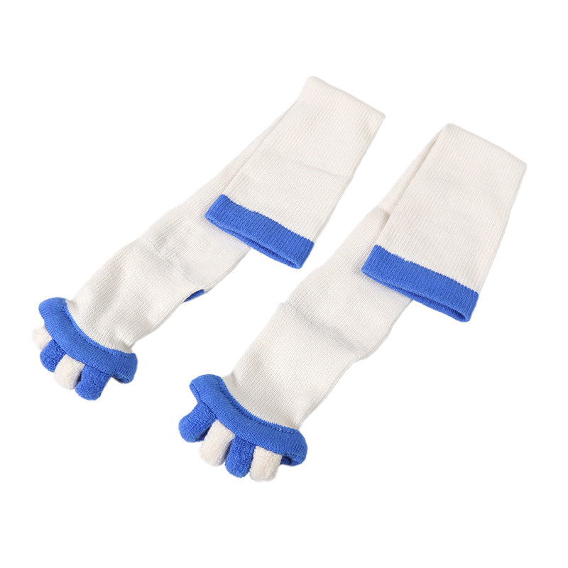 靴下 レディース 五本指ソックス 着圧ソックス ハイソックス むくみ リラックスソックス ルームソックス 23-25cm 着圧ハイソックス ソックス 着圧 疲労感 外反母趾 足指を広げる つま先なしソックス オープントウ オープントゥ