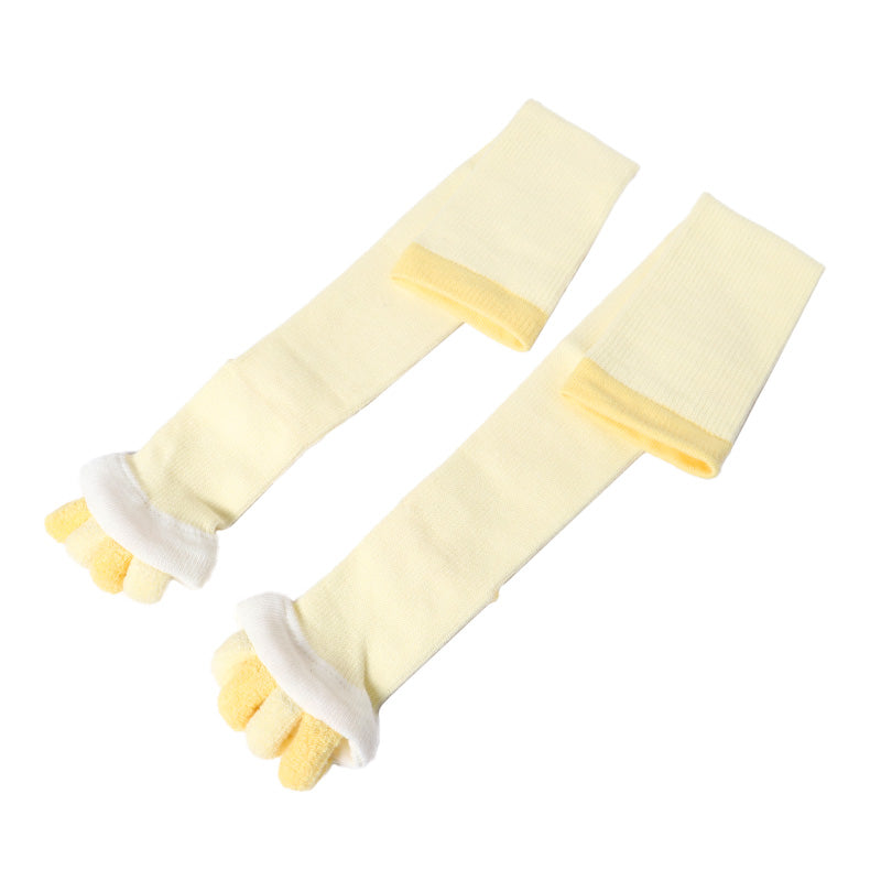 靴下 レディース 五本指ソックス 着圧ソックス ハイソックス むくみ リラックスソックス ルームソックス 23-25cm 着圧ハイソックス ソックス 着圧 疲労感 外反母趾 足指を広げる つま先なしソックス オープントウ オープントゥ