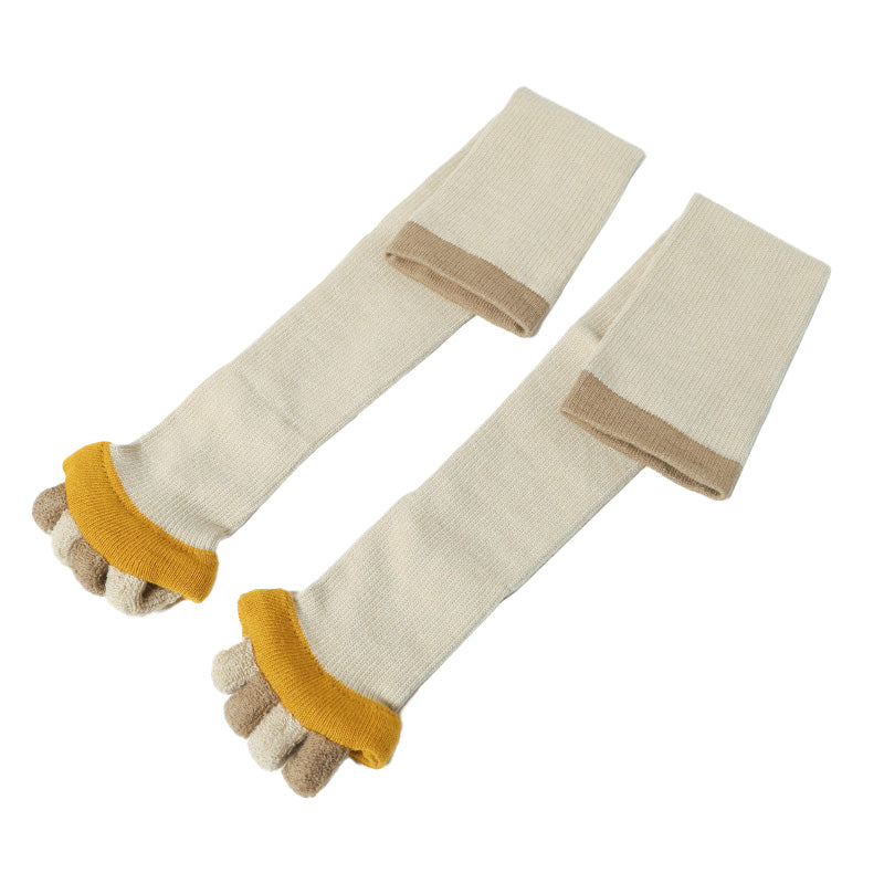 靴下 レディース 五本指ソックス 着圧ソックス ハイソックス むくみ リラックスソックス ルームソックス 23-25cm 着圧ハイソックス ソックス 着圧 疲労感 外反母趾 足指を広げる つま先なしソックス オープントウ オープントゥ